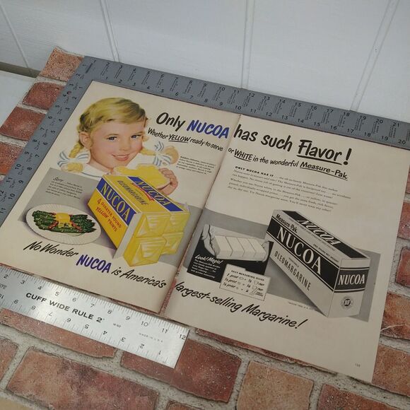 Nucoa Oleo Margarine - Large 2-Pg 21x13 - 1950 Orig Retro Vtg PRINT AD Ephemera - Picture 15 of 15